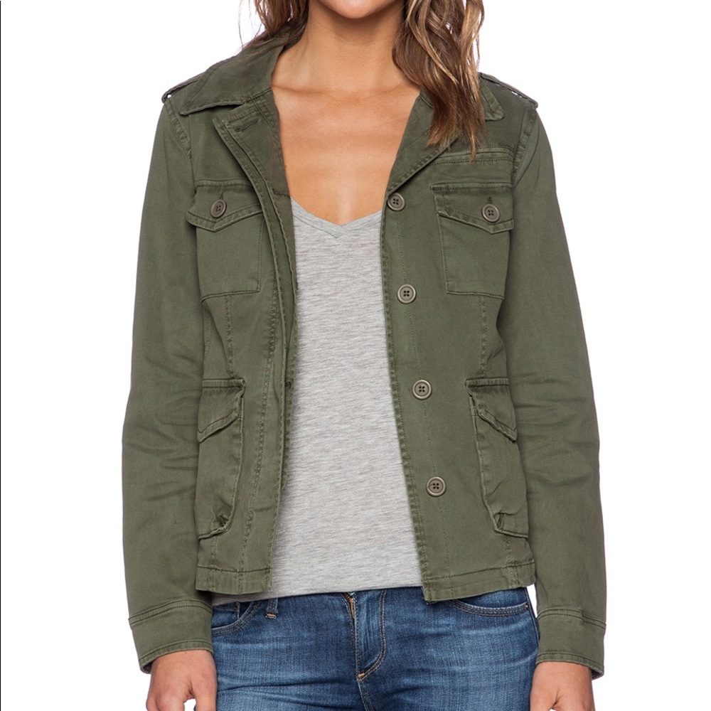 Sanctuary troop peplum jacket in army green